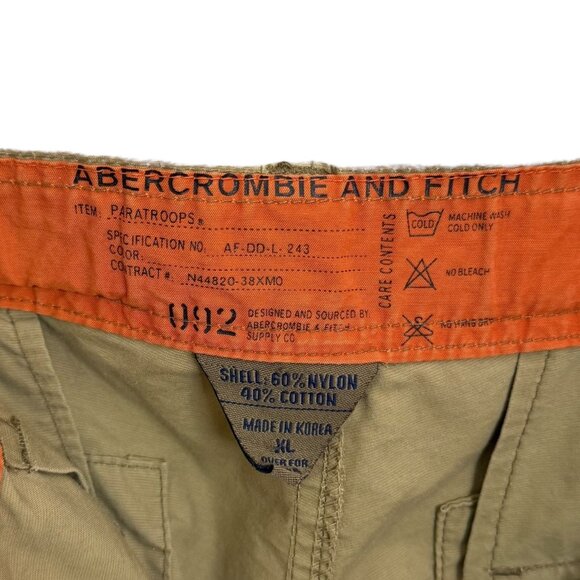Abercrombie & Fitch Mens Paratrooper Cargo Shorts Tan XL Gorpcore Streetwear - Picture 5 of 7